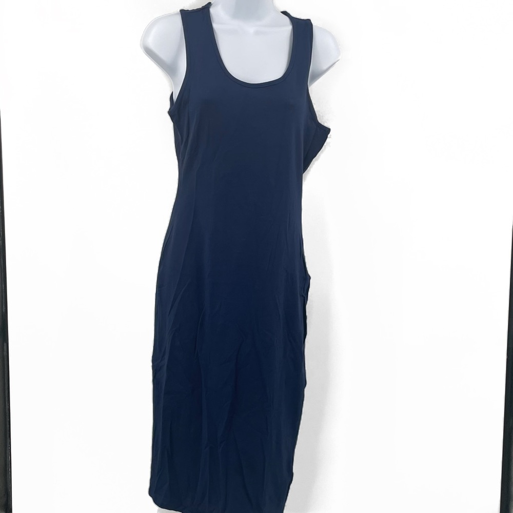 ## Love J Solid Navy Blue Tank Dress